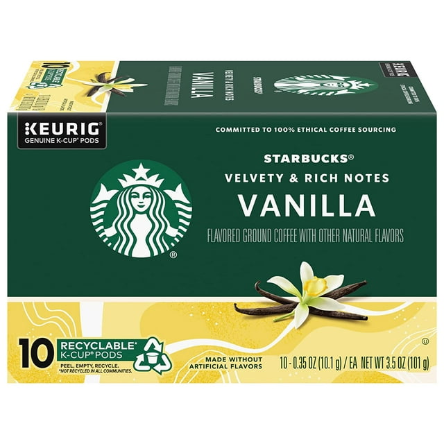 Starbucks Flavored Coffee KCup Pods, Vanilla Flavored Coffee, Made