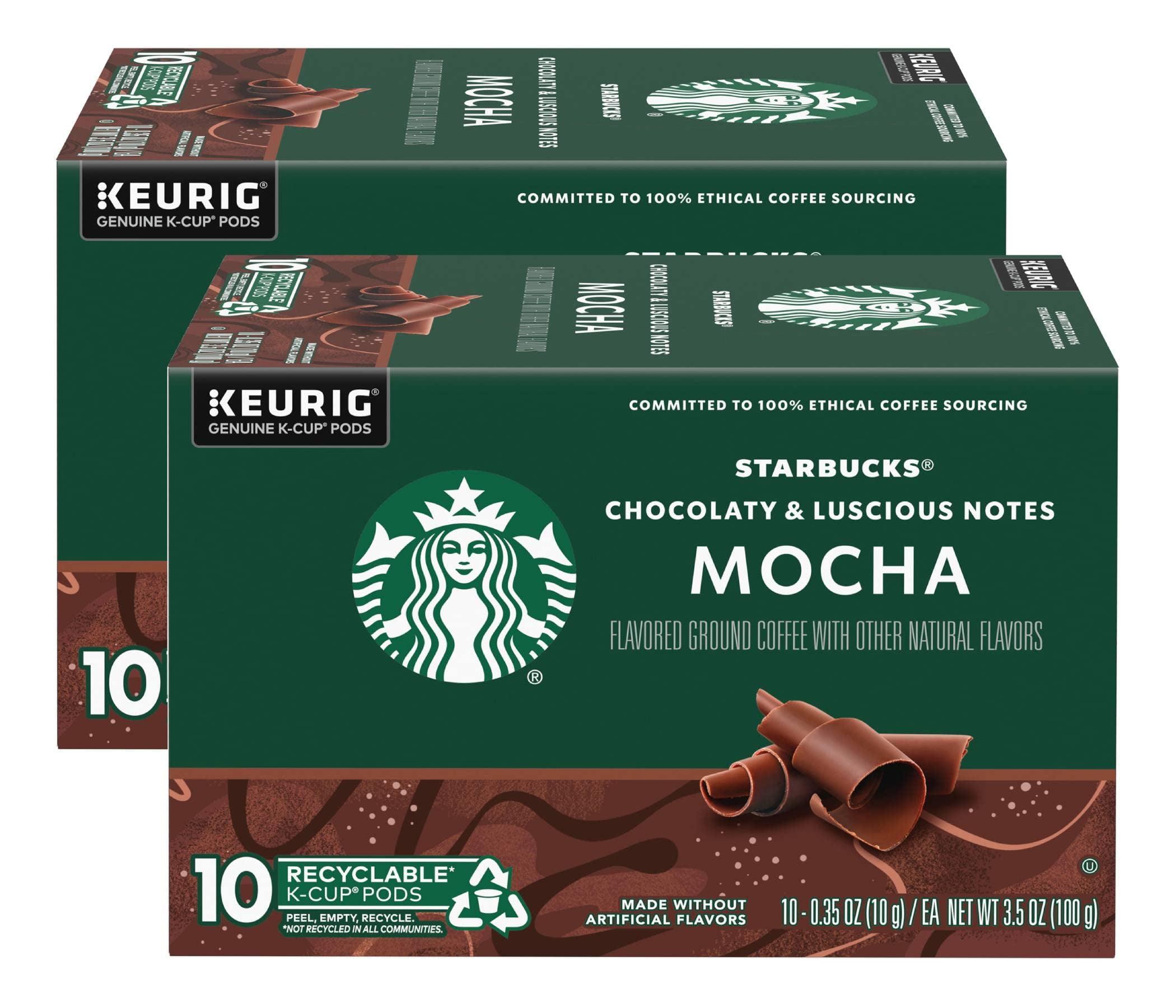 Starbucks Flavored Ground Coffee KCup Pods, Mocha, Flavored Coffee