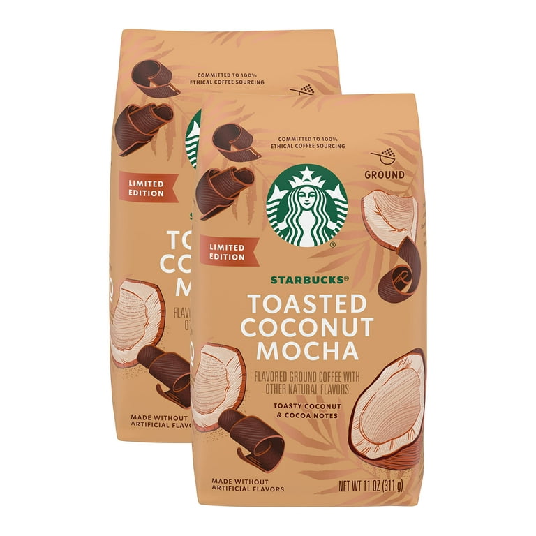 新品⭐︎Deuxieme Classe *Coco Stripe T No5 Starbucks Toasted Coconut Mocha Flavored Ground Coffee 11 oz Pack