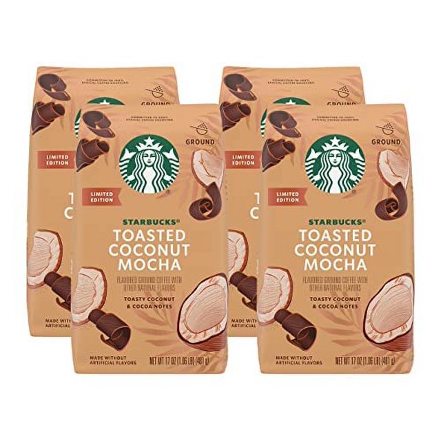Starbucks Flavored Ground Coffee (Toasted Coconut Mocha, 17 Oz (Pack Of 4))