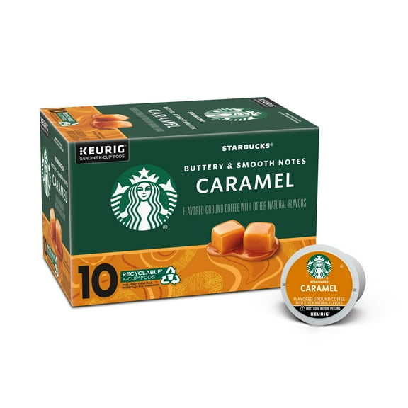 Starbucks Flavored K-cup Coffee Pods for Keurig Brewers, Caramel (Pack of 3)