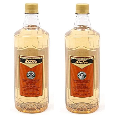Starbucks Flavored Syrup (Cinnamon Dolce, 2 Bottle Pack) Fresh Bottles
