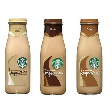 Starbucks Frappuccino 9.5 oz Glass Bottles - Pack of 12 - Variety