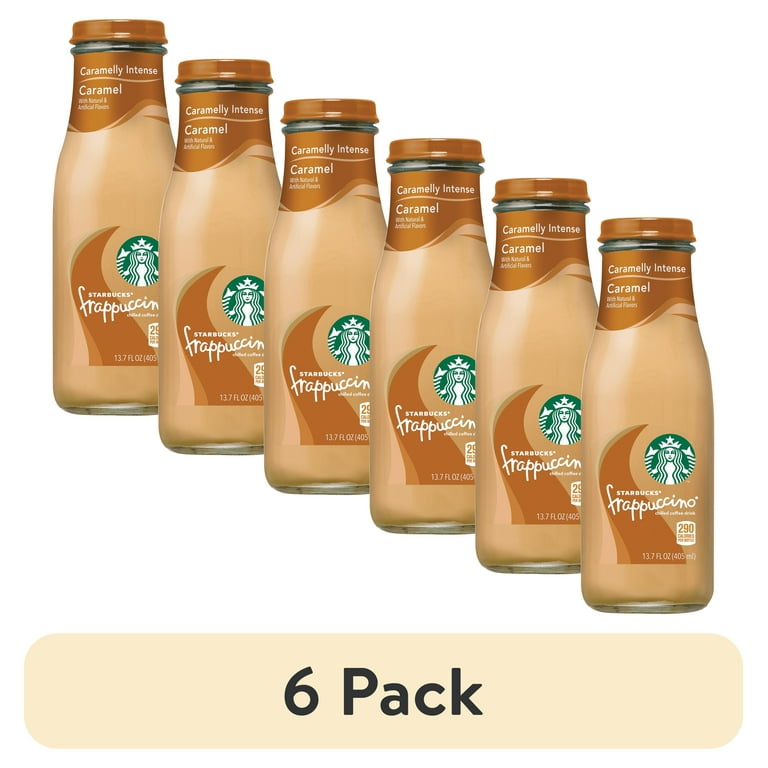 6 oz pack) Starbucks Caramel 13.7 Iced Frappuccino Bottle Coffee