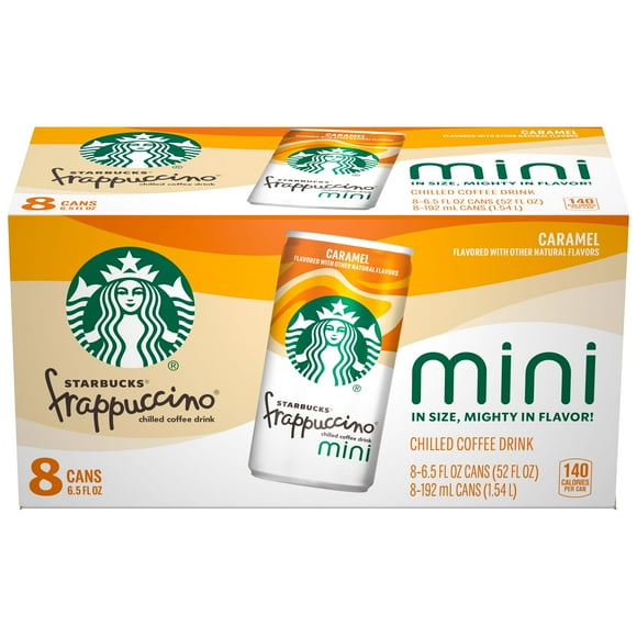 Starbucks Frappuccino Caramel Iced Coffee Drink 6.5 fl oz, 8 Pack Cans