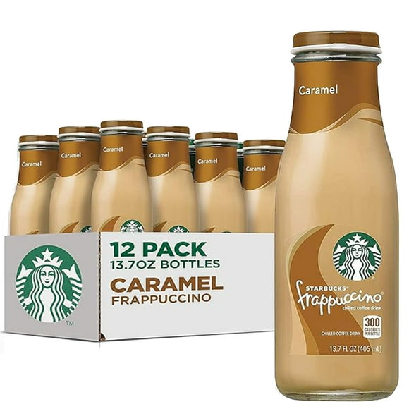 Starbucks Frappuccino Coffee Drink, Caramel Flavor, 13.7 fl oz Bottles (12 Pack)