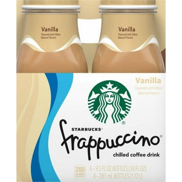 Starbucks Frappuccino Coffee Drink Chilled Vanilla 4 Count 38 oz