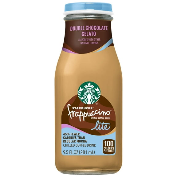 Starbucks Frappuccino Coffee Drink Lite Gelato Double Chocolate 9.5 fl oz Bottle