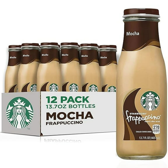 Starbucks Frappuccino Coffee Drink, Mocha Flavored, 13.7 Fl. oz Bottles (12 Pack)