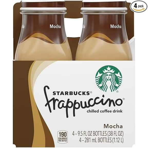 Starbucks Frappuccino, Mocha, Coffee Drink, 9.5 oz (Pack of 4) ( Pack of 2 )