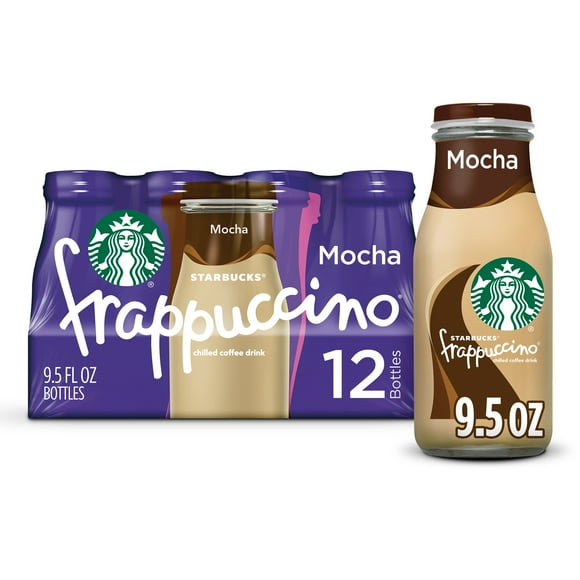 Starbucks Frappuccino Mocha Iced Coffee Drink, 9.5 fl oz 12 Pack Bottles