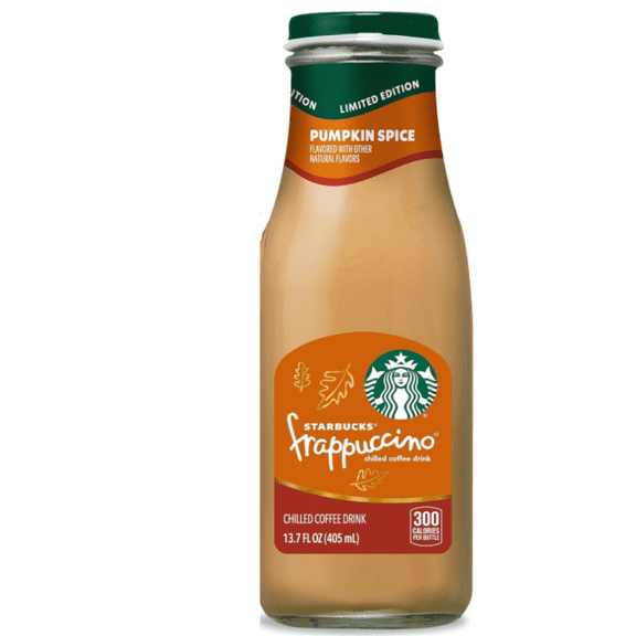 Starbucks Frappuccino Pumpkin Spice Latte Iced Coffee with Almond Milk, 13.7 fl oz
