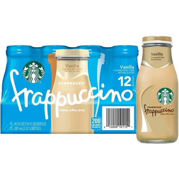 Starbucks Frappuccino Vanilla Iced Coffee Drink, 9.5 fl oz 12 Pack Bottles