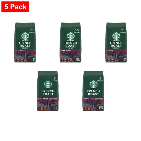 Starbucks French Dark Roast Ground Coffee 12 oz - 5 Pack