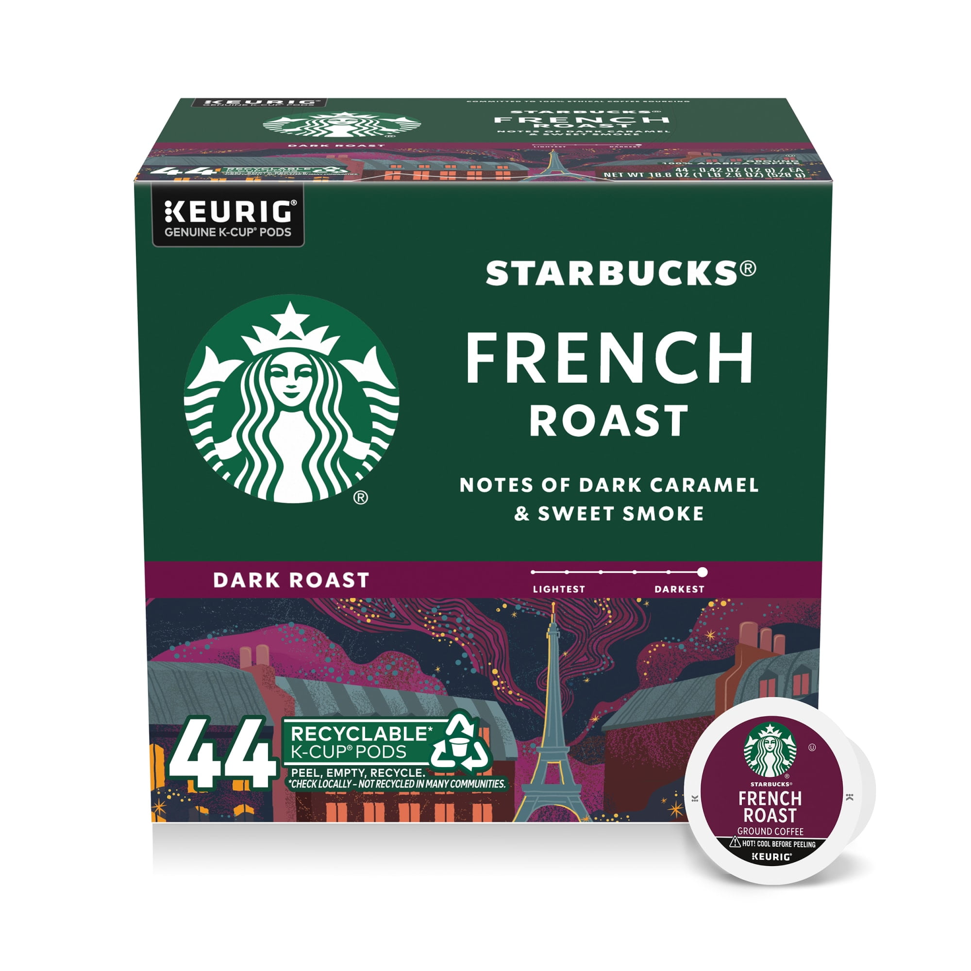 Free Shipping! Starbucks Dark Roast K-Cup Coffee Pods 44 Count