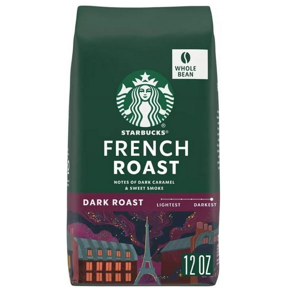 Starbucks French Roast Dark Roast Whole Bean Coffee (Pack of 24)