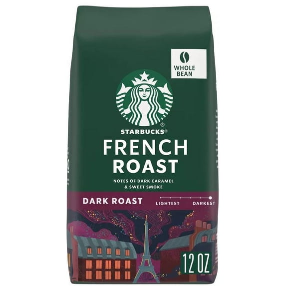 Starbucks French Roast Dark Roast Whole Bean Coffee (Pack of 4)