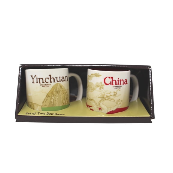 Starbucks Global Icon Series Yinchuan and China Demitasse Mugs, 3 Oz (2 Pack)