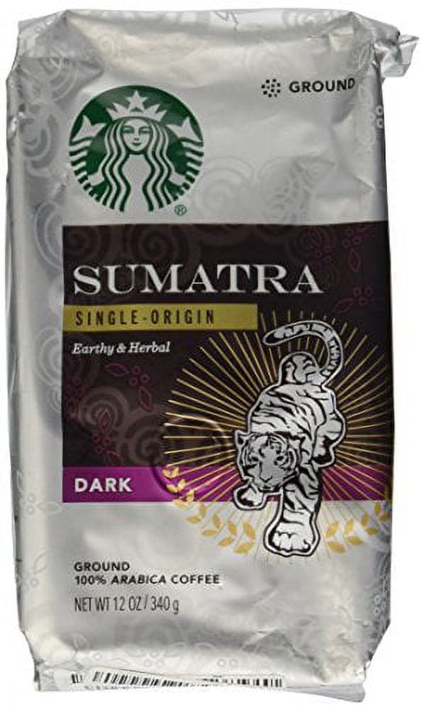 Starbucks Ground Coffee Dark Sumatra Net Wt 12 oz(340g) (Pack of 4)