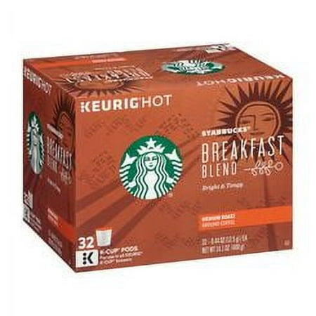 Starbucks Ground Coffee Medium Roast Breakfast Blend 32 K-Cups (Pack of 18)