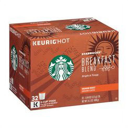 Starbucks Ground Coffee Medium Roast Breakfast Blend 32 K-Cups (Pack of 20)