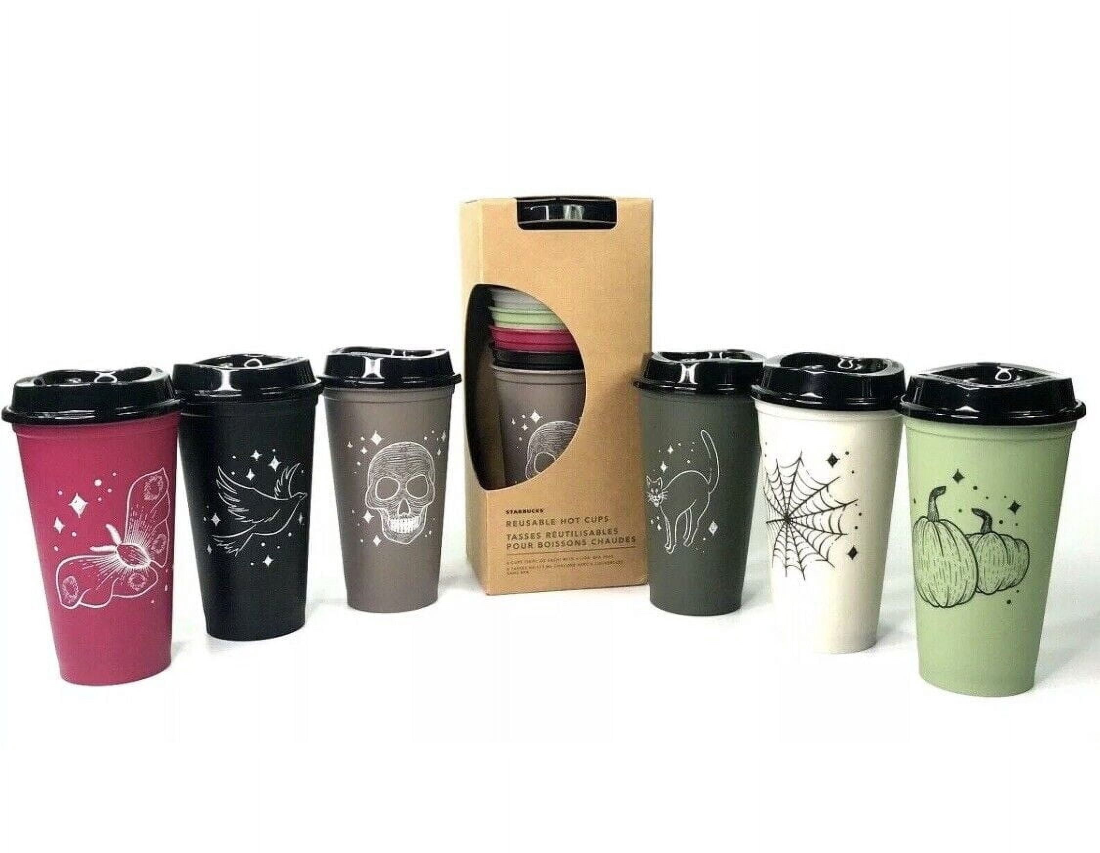 Starbucks Reusable Cups, Halloween Collection, Pack of 6, 16 oz with Lids -  Walmart.com