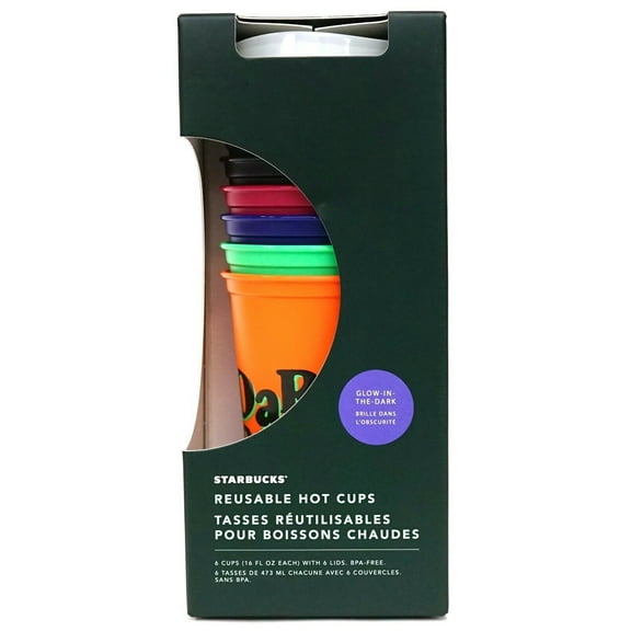 Starbucks Halloween Reusable Hot Cups Glow In The Dark