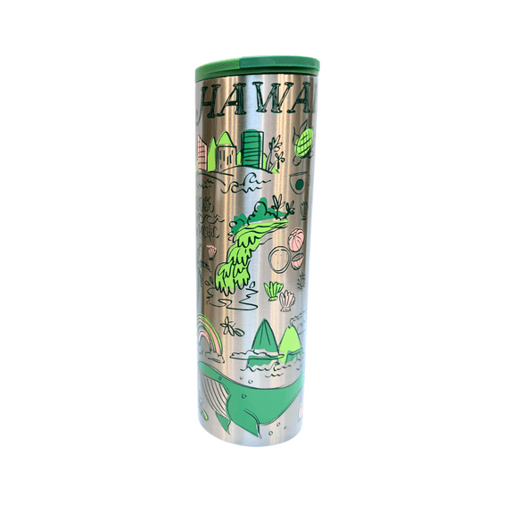 Starbucks Hawaii Vacuum Insulated Stainless Steel Traveler Tumbler, 16 Oz