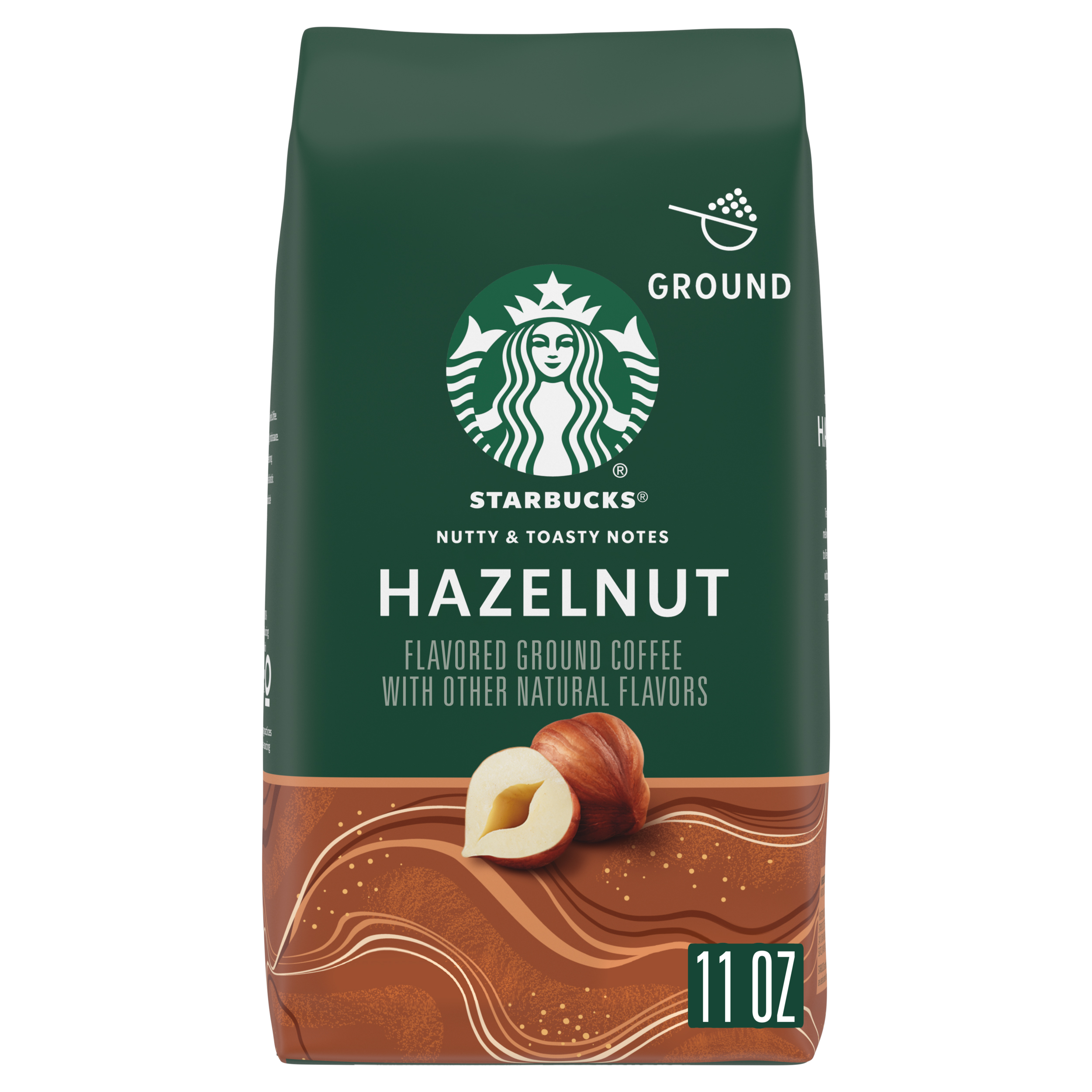 Starbucks Hazelnut Flavored Coffee, Ground Coffee, Naturally Flavored, 11 oz - image 1 of 8