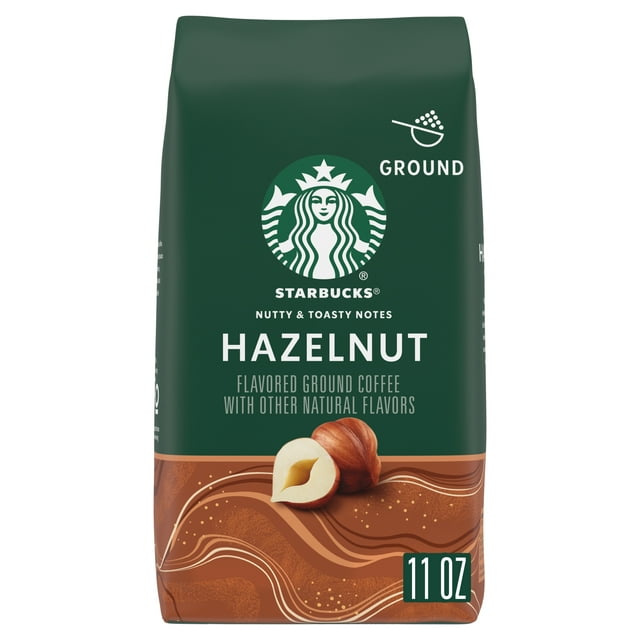 Starbucks Hazelnut Flavored Coffee, Ground Coffee, Naturally Flavored, 11 oz