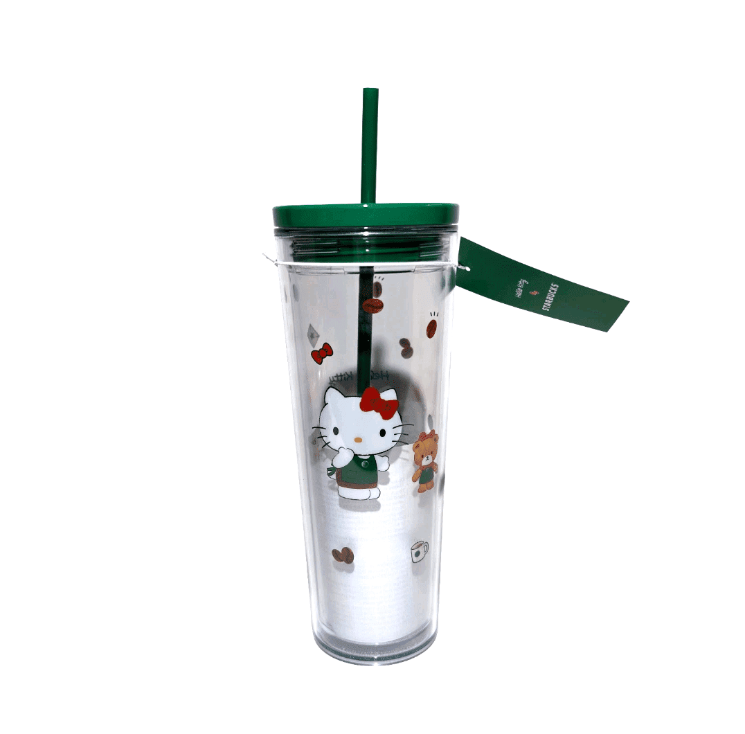 Starbucks X Hello Kitty 16 Oz Cold Cup With Straw & Lid - Cute Collectible  Tumbler