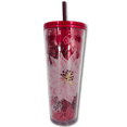 thumbnail image 1 of Starbucks Holiday 2022 Red Marble ?Enchanted Forest Pearl? Floral Tumbler Pointsettia 24 oz Venti, 1 of 4