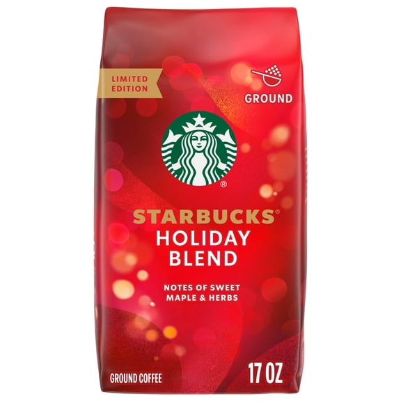 Starbucks Holiday Blend, Medium Roast Ground Coffee, Limited Edition, 100% Arabica Coffee 1.063 lb.
