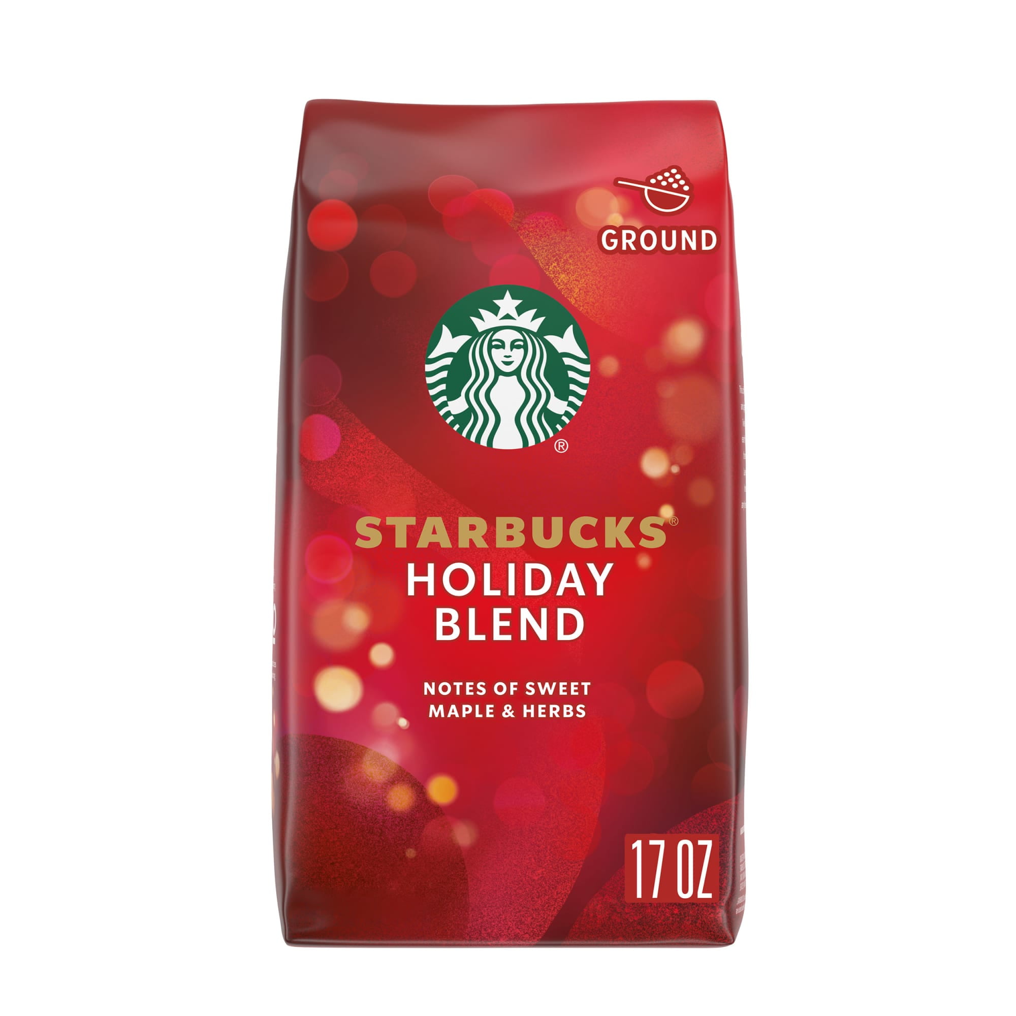 Starbucks Holiday Blend, Medium Roast Ground Coffee, Limited Edition Holiday Coffee, 17 oz