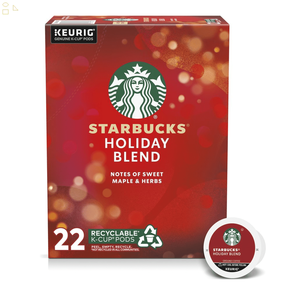Starbucks Holiday Blend, Medium Roast K-Cup Coffee Pods, 100% Arabica, Limited Edition, 22 Ct