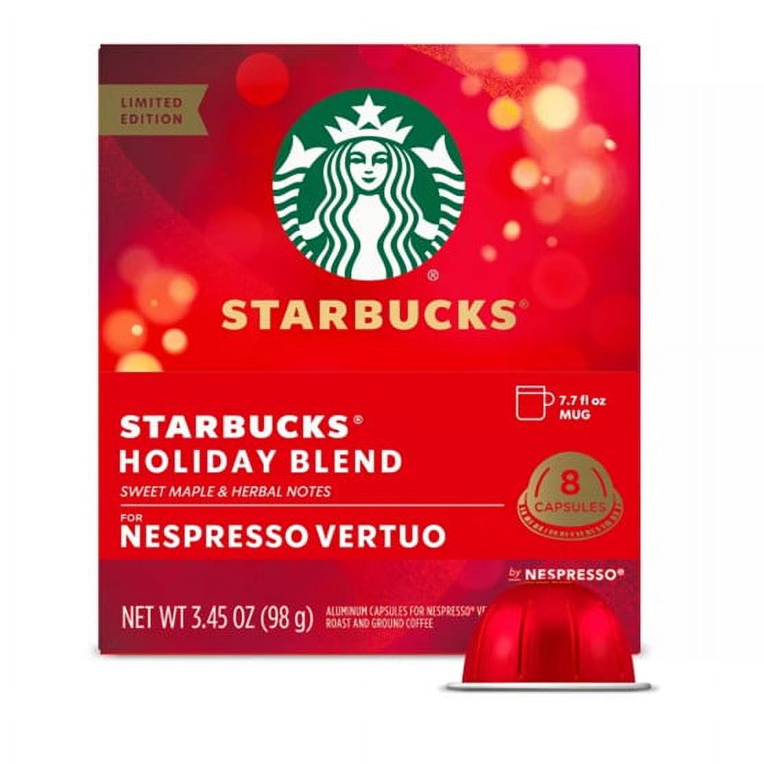 Starbucks Holiday Blend Nespresso Vertuo (8 count) 3.45 oz - Walmart.com