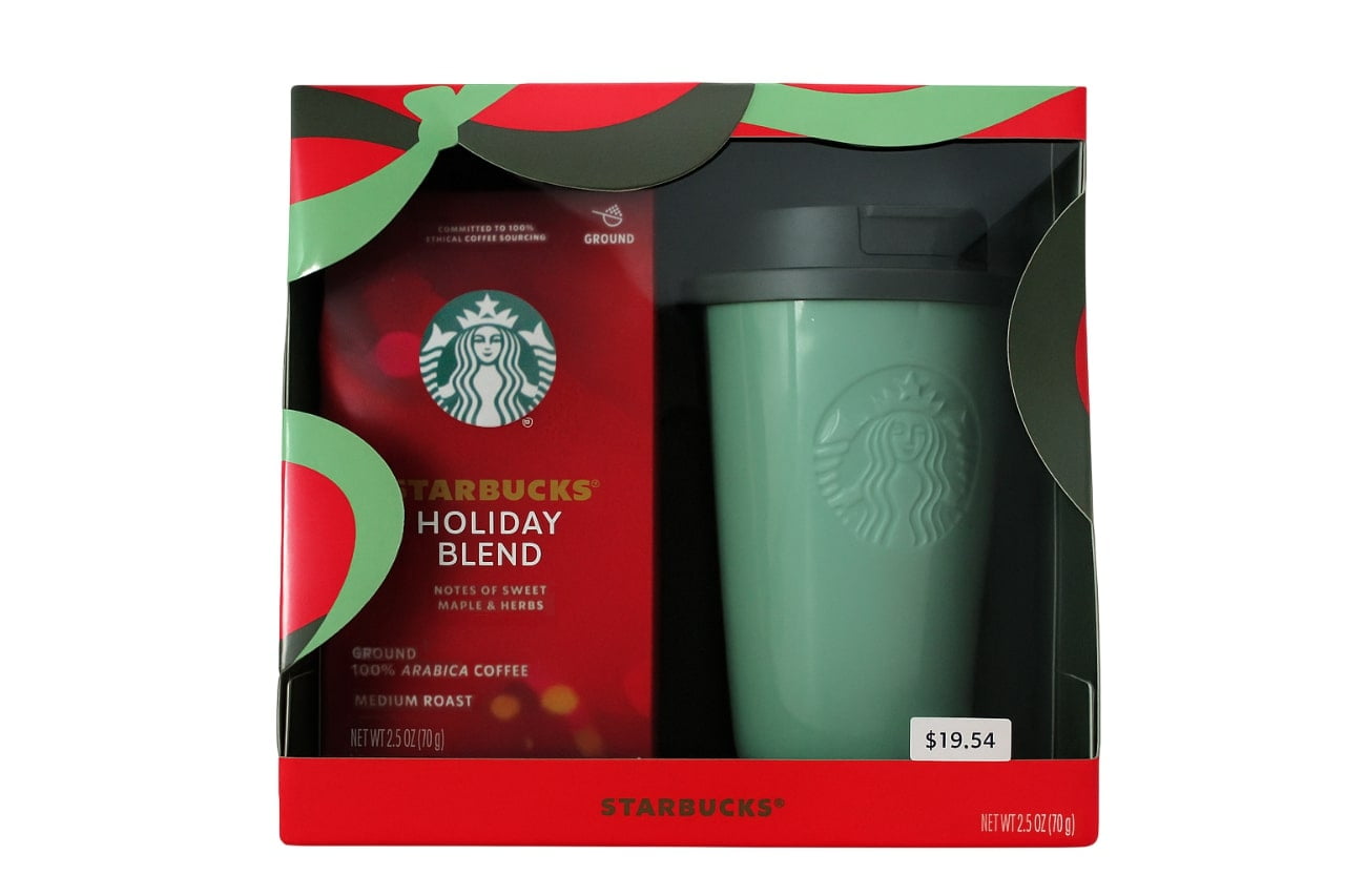 Starbucks Stainless Steel Tumbler With Holiday Coffee Blend, 2.5 oz