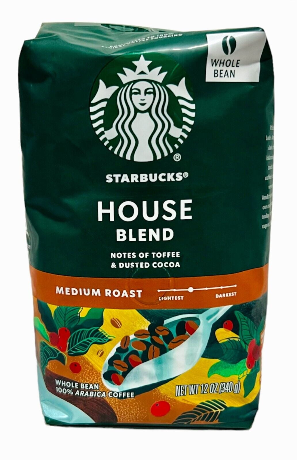 Starbucks House Blend Medium Roast Whole Bean Coffee (Pack of 3)