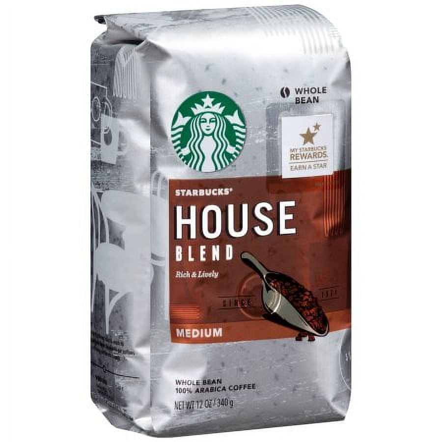 Starbucks House Blend Medium Roast Whole Bean Coffee (Pack of 48)
