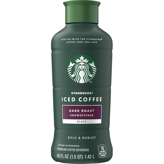 Starbucks Iced Coffee Beverage, Dark Roast with Buttermilk, 48 fl oz