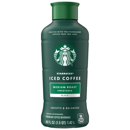 Starbucks Iced Coffee, Medium Roast Sweetened, No Milk Added, Balanced Flavor, 48 fl oz