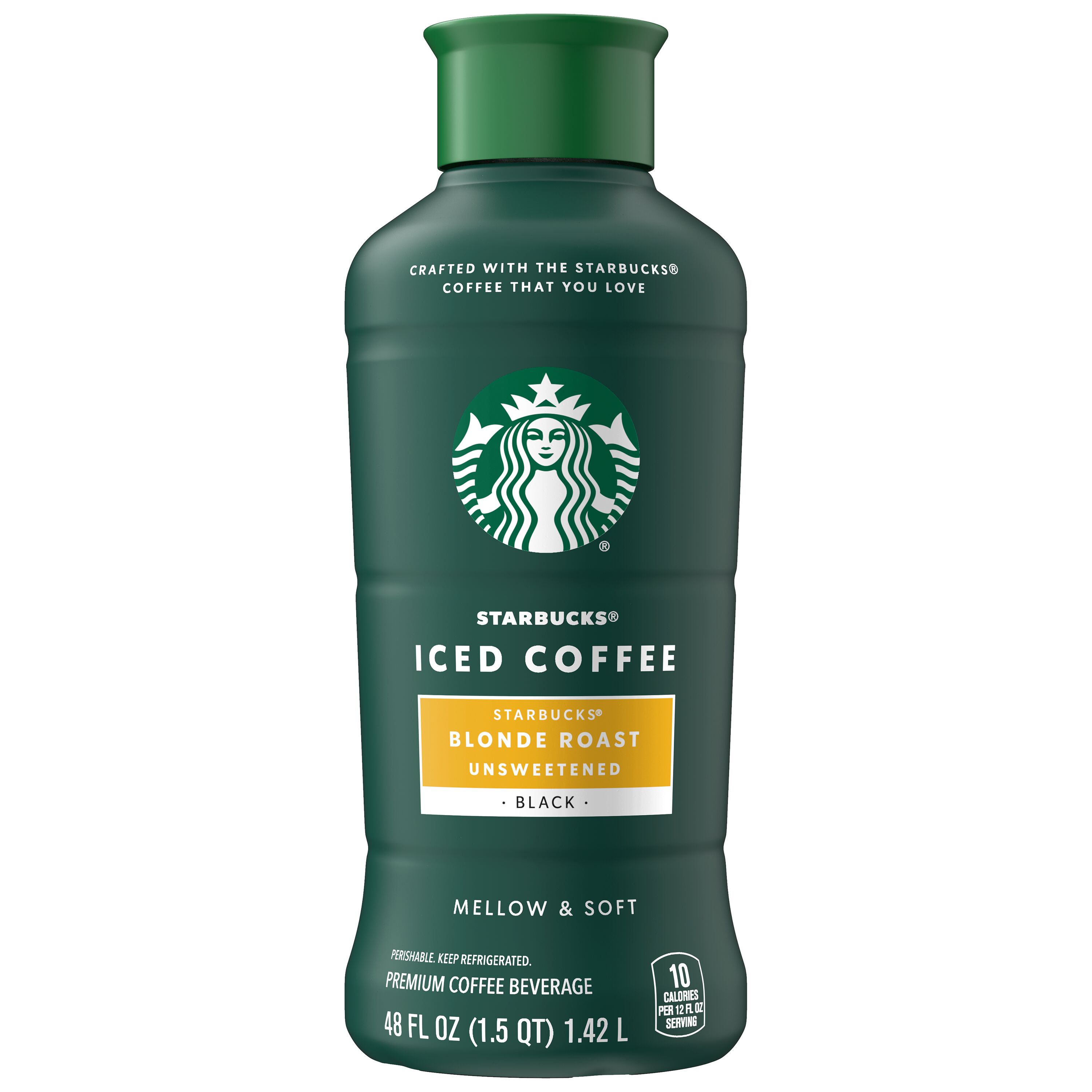 Starbucks Iced Coffee Premium Coffee Beverage Unsweetened Blonde Roast 48 fl oz Bottle - image 1 of 6