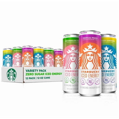 Starbucks Iced Energy 3 Flavor Variety Pack 12 fl oz Cans, 12 pack