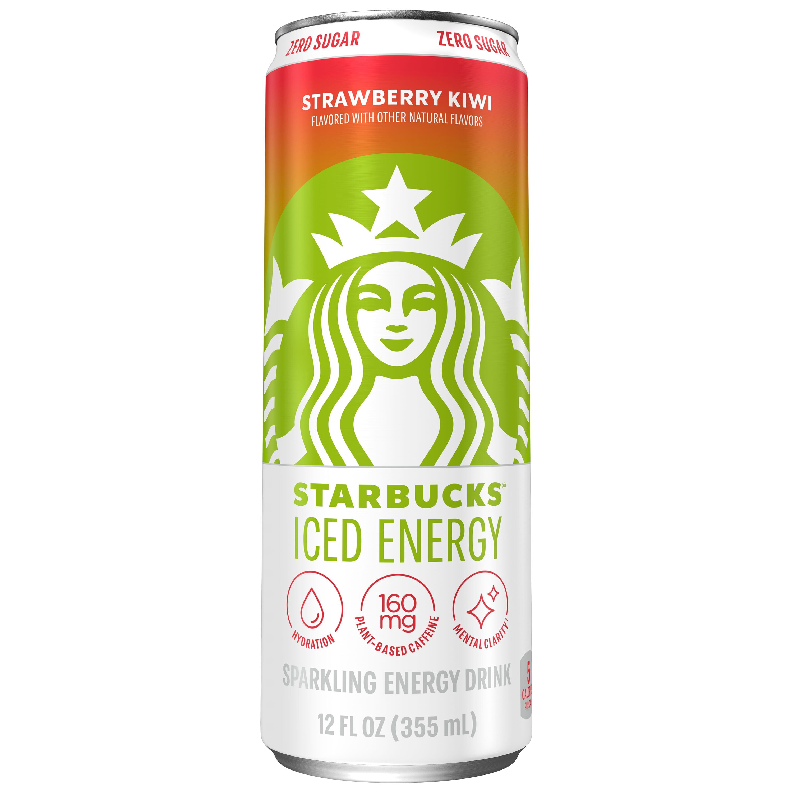 Starbucks Iced Energy Zero Sugar Strawberry Kiwi flavor Sparkling