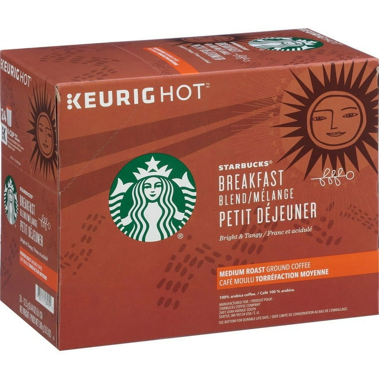 Keurig Boxes Starbucks K-Cup Breakfast Blend Coffee Medium 24 Box