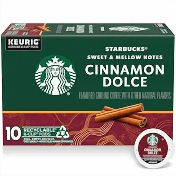 Starbucks Flavored Coffee K-Cup Pods, Cinnamon Dolce, 10 Ct (Pack - 1)