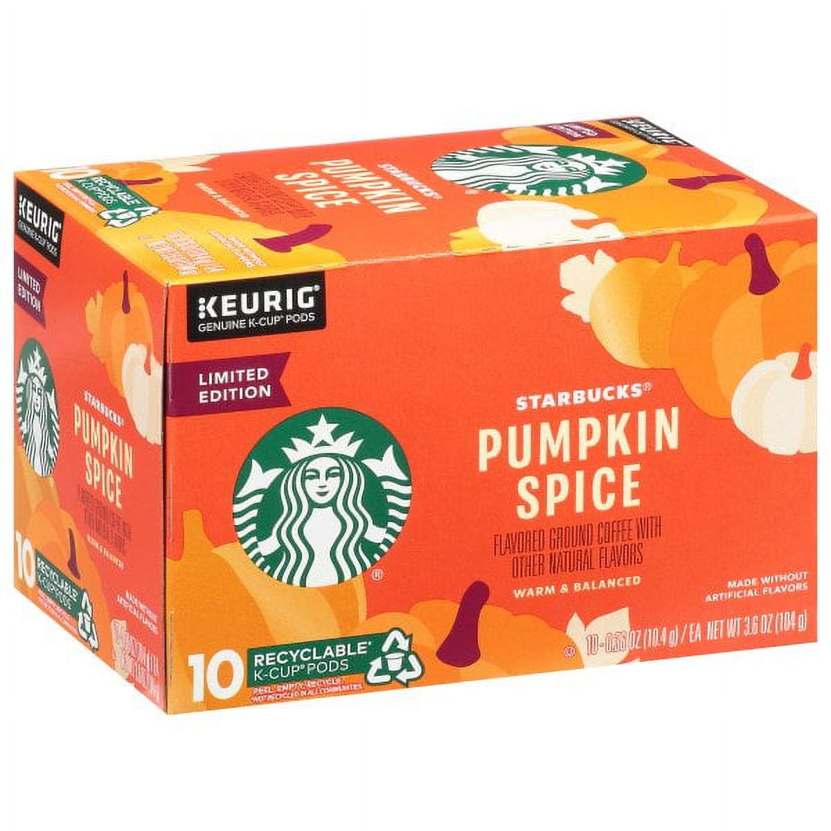 Starbucks K Cup Coffee Pods — Light Roast Coffee — Pumpkin Spice — Fall
