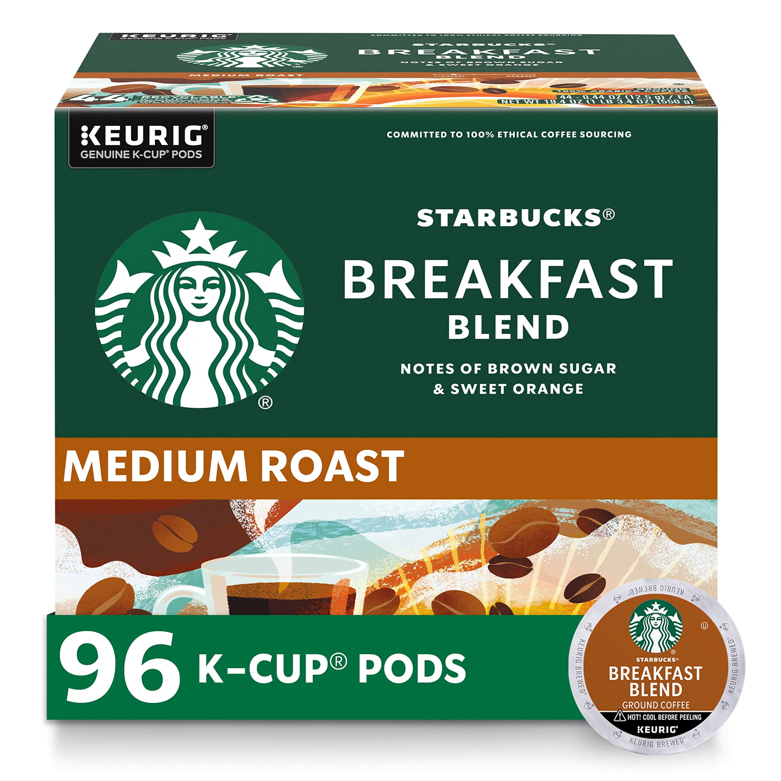 Breakfast Blend Coffee K-Cup Pods, 96/Carton Breakfast Blend Coffee K-Cup Pods, 96/Carton