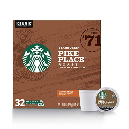 Starbucks KCup Coffee Pods, Medium Roast Coffee, Pike Place Roast For