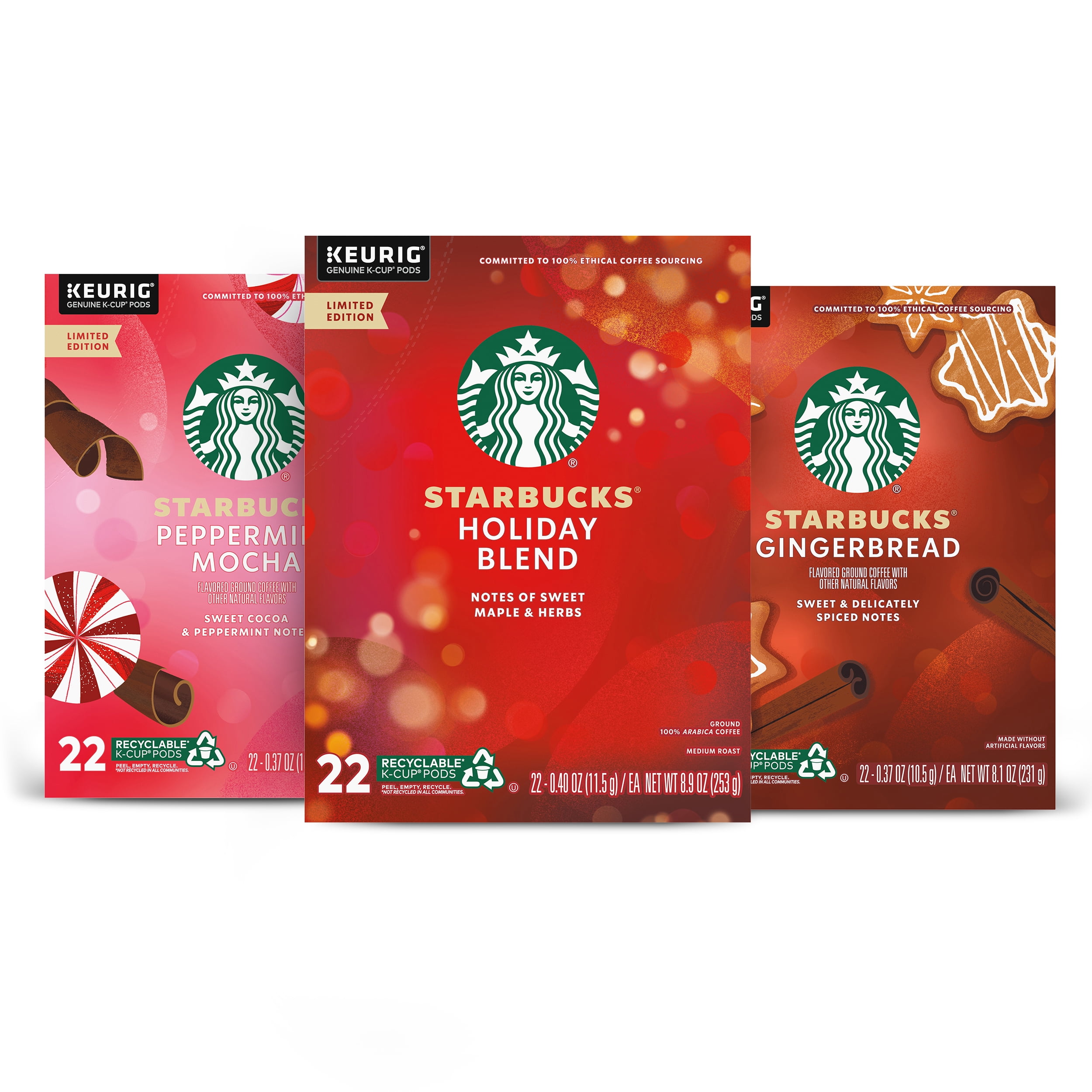  Starbucks K-Cup Coffee Pods, Gingerbread Naturally Flavored  Coffee For Keurig Brewers, 100% Arabica, Limited Edition Holiday Coffee, 6  Boxes (60 Pods Total) : Everything Else